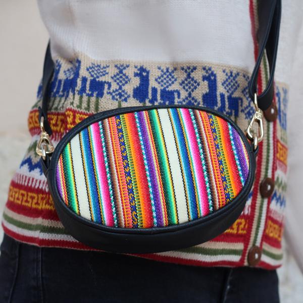 Sac en Bandoulière en Similicuir Rond - Inka Products