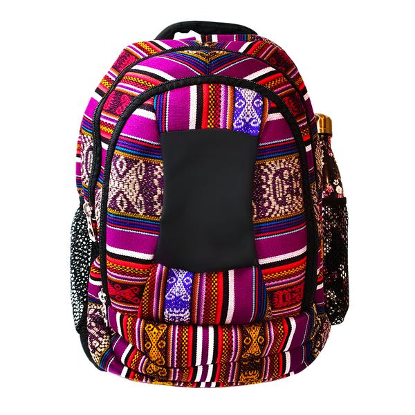 Sac à dos Aventura Tissu Traditionnel Péruvien Vitelotte - Inka Products