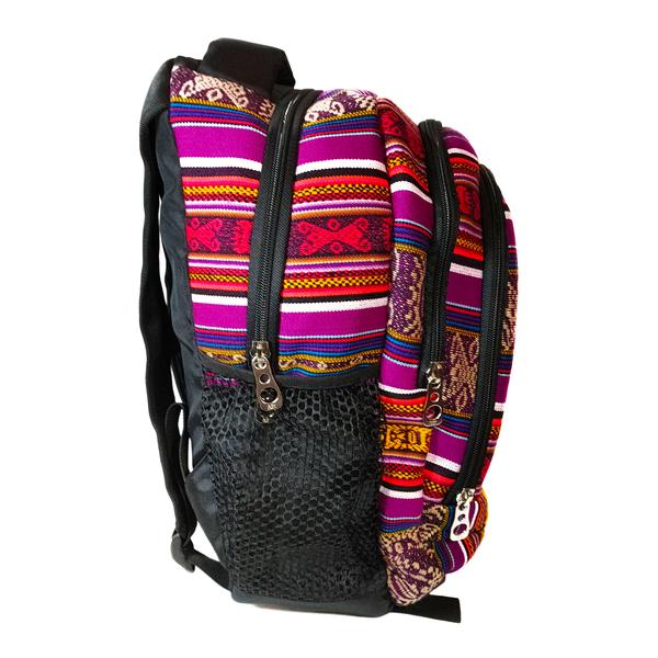Sac à dos Aventura Tissu Traditionnel Péruvien Vitelotte - Inka Products