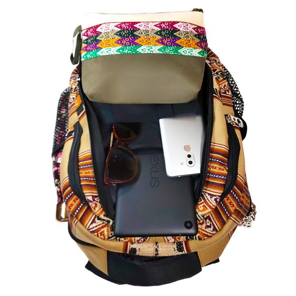 Sac à dos Aventura Tissu Traditionnel Péruvien Huacachina - Inka Products