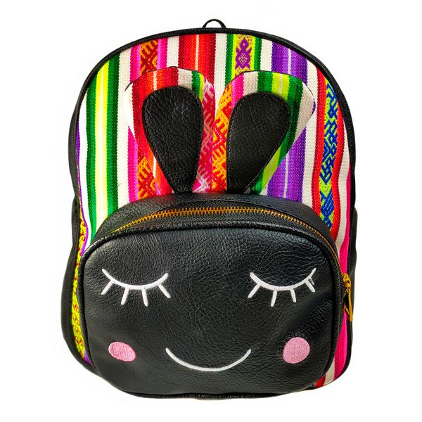 Sac à dos Mon Petit Lapin Tissu Traditionnel Amazonie Péruvienne - Inka Products
