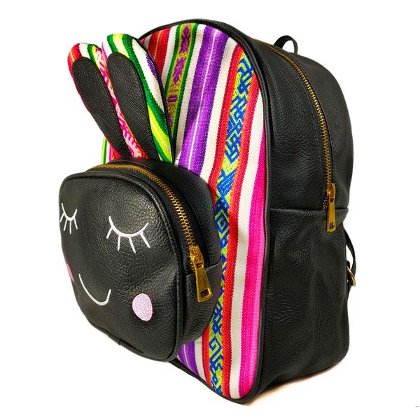 Sac à dos Mon Petit Lapin Tissu Traditionnel Amazonie Péruvienne - Inka Products