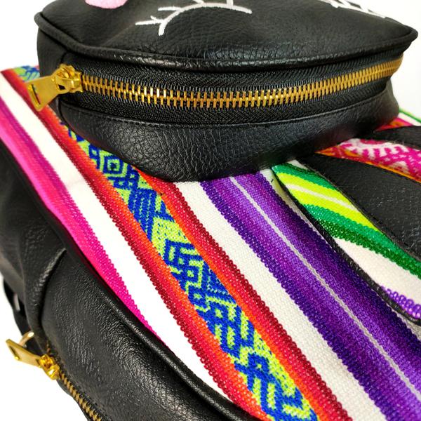 Sac à dos Mon Petit Lapin Tissu Traditionnel Amazonie Péruvienne - Inka Products