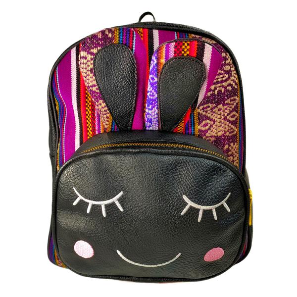 Sac à dos Mon Petit Lapin Tissu Traditionnel Péruvien Vitelotte - Inka Products