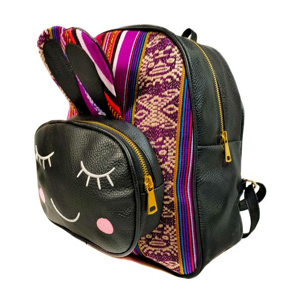 Sac à dos Mon Petit Lapin Tissu Traditionnel Péruvien Vitelotte - Inka Products
