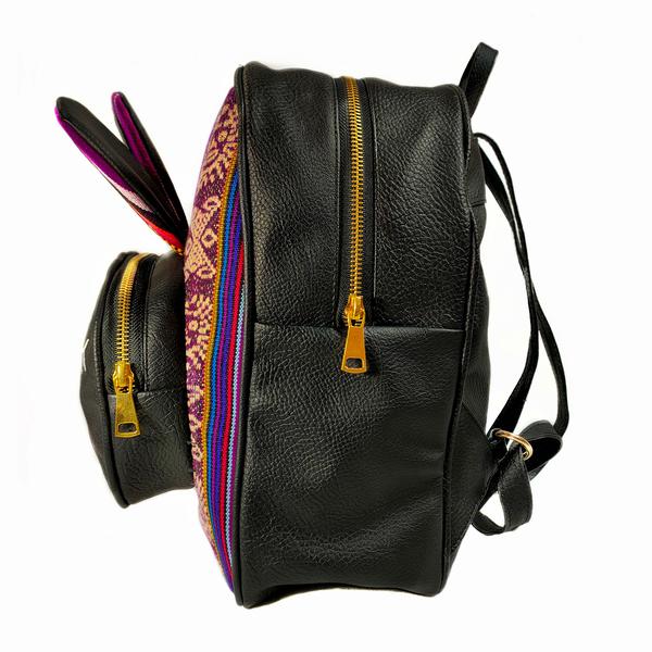 Sac à dos Mon Petit Lapin Tissu Traditionnel Péruvien Vitelotte - Inka Products