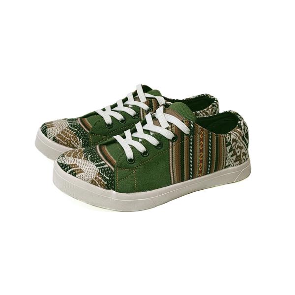Sneakers Baskets Basses MONTAGNE SACRÉE INCA Tissu Péruvien Motif Ethniques Homme-Femme - Inka Products