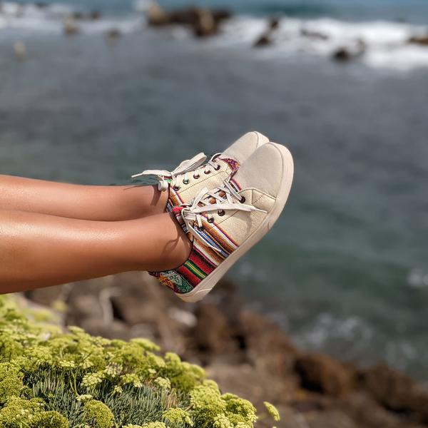 Sneakers Baskets Basses YANAHUARA Tissu Péruvien Motif Ethniques Homme-Femme - Inka Products