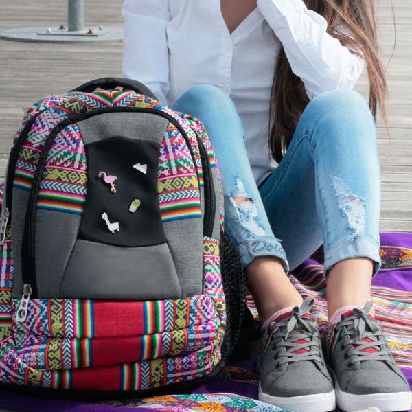 Sneakers Baskets Basses AYACUCHO Tissu Péruvien Motif Ethniques Homme-Femme - Inka Products
