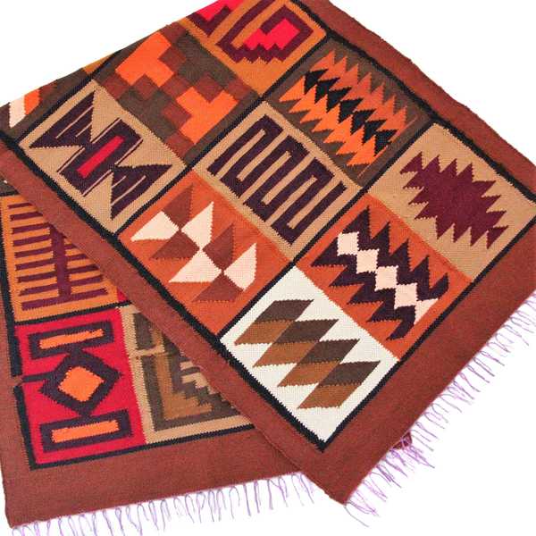 Tapis Empire Inca Marron Motifs Ethniques - Inka Products