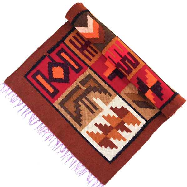 Tapis Empire Inca Marron Motifs Ethniques - Inka Products