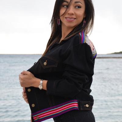 Veste Oversize WARILA ethnique Tissu Péruvien Coloré Rose - Inka Products